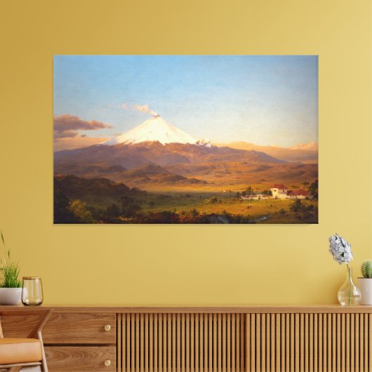 FREDERIC EDWIN CHURCH - COTOPAXI - 1855 - Luminism Canvas Afdruk (Insitu (Woonkamer))
