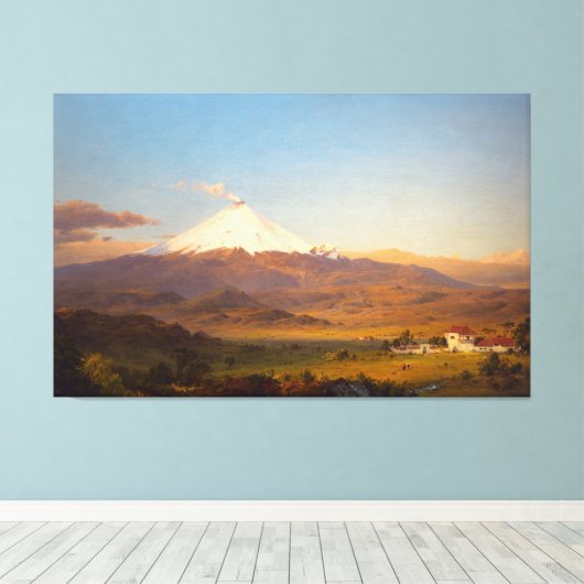 FREDERIC EDWIN CHURCH - COTOPAXI - 1855 - Luminism Canvas Afdruk (Insitu (Houten vloer))