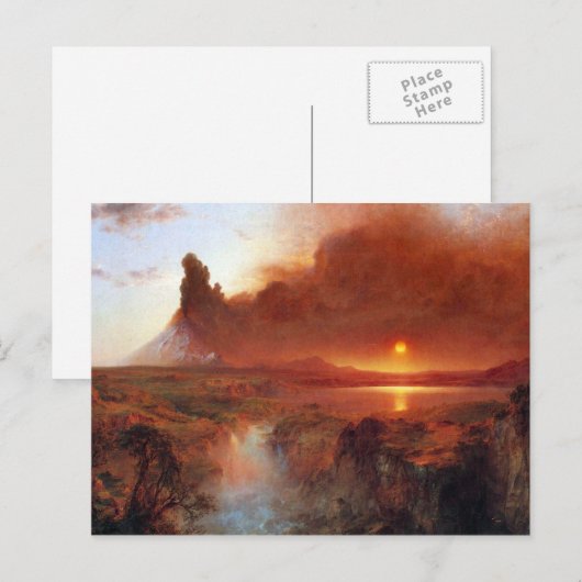 Frederic Edwin Church - Cotopaxi Ecuador Briefkaart (Voorkant / Achterkant)