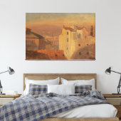 Frederic Edwin Church - Daken, Rome, Italië Canvas Afdruk (Insitu (Slaapkamer))