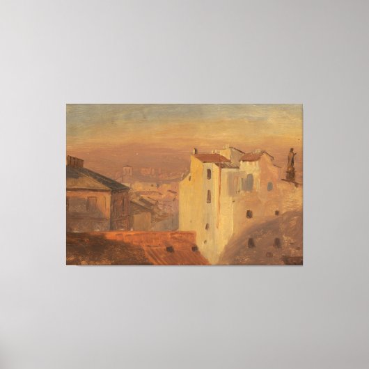 Frederic Edwin Church - Daken, Rome, Italië Canvas Afdruk (Voorkant)