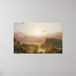 FREDERIC EDWIN CHURCH - De Andes van Ecuador 1855 Canvas Afdruk