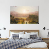 FREDERIC EDWIN CHURCH - De Andes van Ecuador 1855 Canvas Afdruk (Insitu (Slaapkamer))