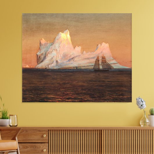 FREDERIC EDWIN CHURCH - DE IJsBERG - c. 1875 - Canvas Afdruk (Insitu (Woonkamer))