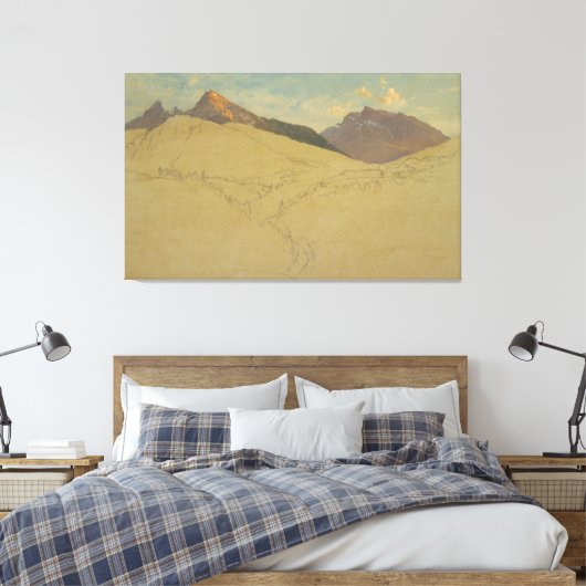 Frederic Edwin Church - De Watzmann, nabij Berchte Canvas Afdruk (Insitu (Slaapkamer))