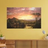 FREDERIC EDWIN CHURCH - EEN LANDHUIS - 1854 - CANVAS AFDRUK (Insitu (Woonkamer))