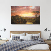 FREDERIC EDWIN CHURCH - EEN LANDHUIS - 1854 - CANVAS AFDRUK (Insitu (Slaapkamer))