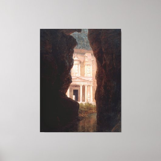 FREDERIC EDWIN CHURCH - El Khasné, Petra - 1874 - Canvas Afdruk (Voorkant)
