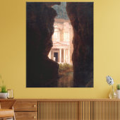 FREDERIC EDWIN CHURCH - El Khasné, Petra - 1874 - Canvas Afdruk (Insitu (Woonkamer))