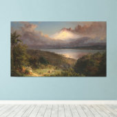 Frederic Edwin Church - Gezicht op Cotopaxi Canvas Afdruk (Insitu (Houten vloer))
