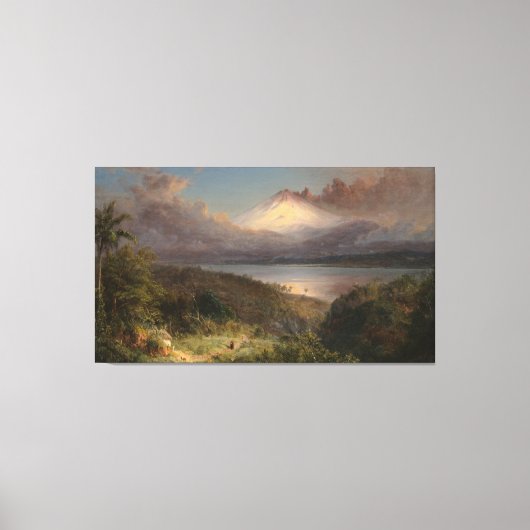 Frederic Edwin Church - Gezicht op Cotopaxi Canvas Afdruk (Voorkant)