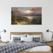 Frederic Edwin Church - Gezicht op Cotopaxi Canvas Afdruk (Insitu (Slaapkamer))