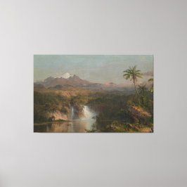 Frederic Edwin Church - Gezicht op Cotopaxi Canvas Afdruk