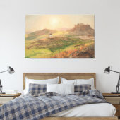 Frederic Edwin Church - Gezicht op de Acropolis Canvas Afdruk (Insitu (Slaapkamer))