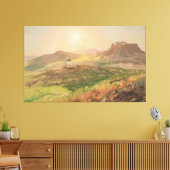 Frederic Edwin Church - Gezicht op de Acropolis Canvas Afdruk (Insitu (Woonkamer))