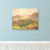 Frederic Edwin Church - Gezicht op de Acropolis Canvas Afdruk (Insitu (Houten vloer))
