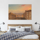 Frederic Edwin Church - Gezicht op Rome Canvas Afdruk (Insitu (Slaapkamer))