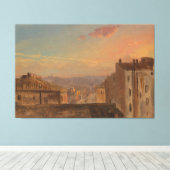 Frederic Edwin Church - Gezicht op Rome Canvas Afdruk (Insitu (Houten vloer))