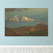 Frederic Edwin Church - Heuvelachtig landschap Canvas Afdruk (Insitu (Houten vloer))