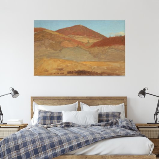 Frederic Edwin Church - Heuvellandschap, herfst Canvas Afdruk (Insitu (Slaapkamer))