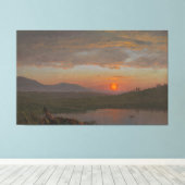 Frederic Edwin Church - Hudsonvallei, New York Canvas Afdruk (Insitu (Houten vloer))