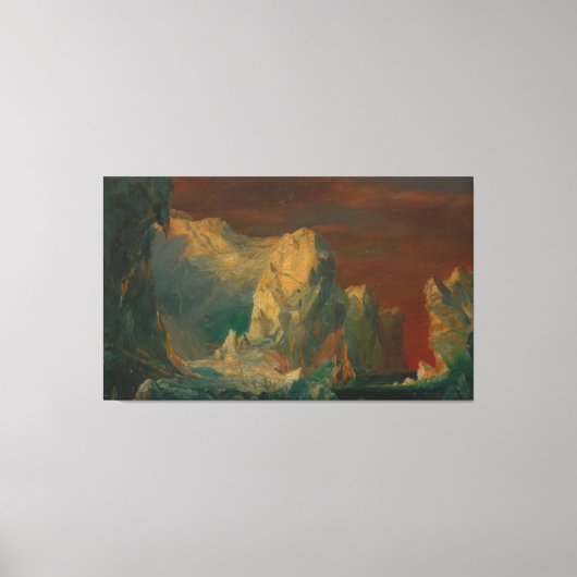 Frederic Edwin Church - Ijsberg Fantasie Canvas Afdruk (Voorkant)
