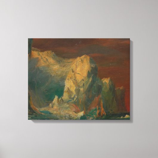 Frederic Edwin Church - Ijsberg Fantasie Canvas Afdruk (Voorkant)