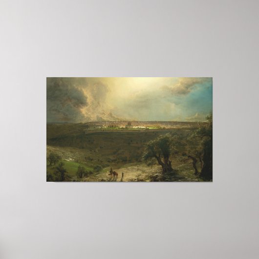 Frederic Edwin Church - Jeruzalem vanaf de berg o Canvas Afdruk (Voorkant)