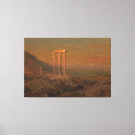 Frederic Edwin Church - Klassieke ruïnes, Syrië Canvas Afdruk