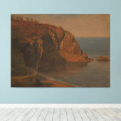 Frederic Edwin Church - Kust van Grand Manan Canvas Afdruk (Insitu (Houten vloer))