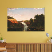 Frederic Edwin Church - Lagere Waterval, Rochester Canvas Afdruk (Insitu (Woonkamer))