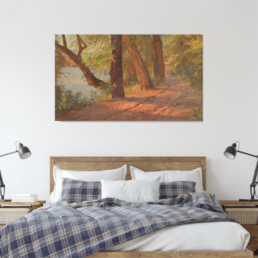 Frederic Edwin Church - Landschap uit Noord-Amerik Canvas Afdruk (Insitu (Slaapkamer))