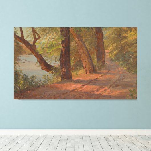 Frederic Edwin Church - Landschap uit Noord-Amerik Canvas Afdruk (Insitu (Houten vloer))