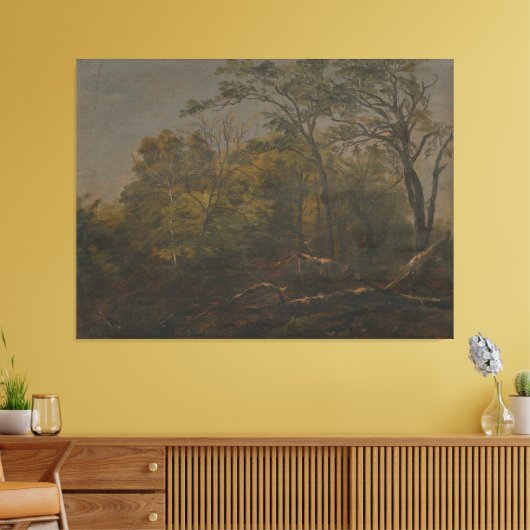 Frederic Edwin Church - Maine Woods Canvas Afdruk (Insitu (Woonkamer))