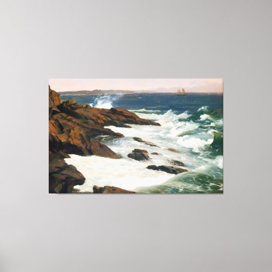 FREDERIC EDWIN CHURCH - Mist bij Mount Desert 1850 Canvas Afdruk (Voorkant)