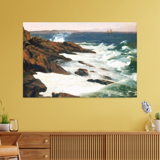 FREDERIC EDWIN CHURCH - Mist bij Mount Desert 1850 Canvas Afdruk (Insitu (Woonkamer))