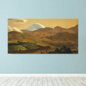 Frederic Edwin Church - Mount Chimborazo, Ecuador Canvas Afdruk (Insitu (Houten vloer))