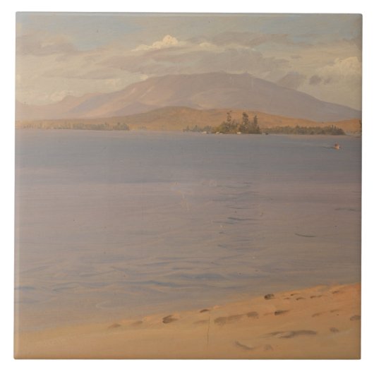 Frederic Edwin Church - Mount Katahdin van Lake Tegeltje (Voorkant)