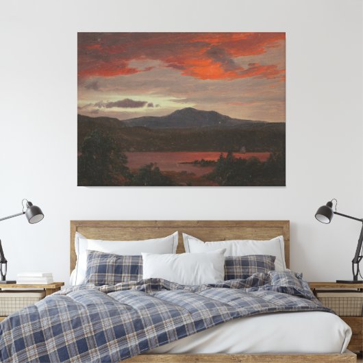 Frederic Edwin Church - Mount Katahdin vanuit het Canvas Afdruk (Insitu (Slaapkamer))