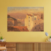 Frederic Edwin Church - Rooftops, Rome, Italy Canvas Afdruk (Insitu (Woonkamer))