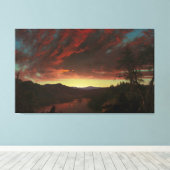 Frederic Edwin Church - Schemering in de wildernis Canvas Afdruk (Insitu (Houten vloer))