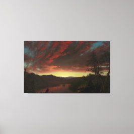 Frederic Edwin Church - Schemering in de wildernis Canvas Afdruk