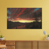 Frederic Edwin Church - Schemering in de wildernis Canvas Afdruk (Insitu (Woonkamer))