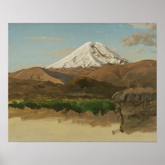 Frederic Edwin Church - Studie naar de berg Chimbo Poster (Voorkant)