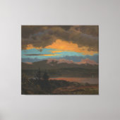 Frederic Edwin Church - Sunset across the Catskill Canvas Afdruk (Voorkant)
