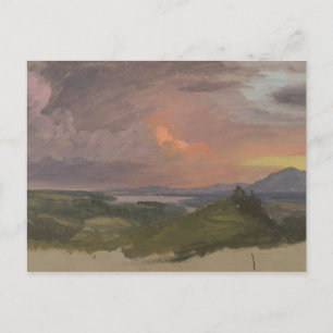 Frederic Edwin Church - Sunset in de Hudson-vallei Briefkaart