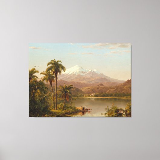 FREDERIC EDWIN CHURCH - TAMACA PALMEN - 1854 - CANVAS AFDRUK (Voorkant)