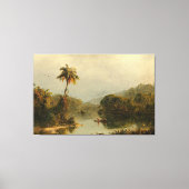 FREDERIC EDWIN CHURCH - TROPISCH LANDSCHAP - 1855 CANVAS AFDRUK (Voorkant)