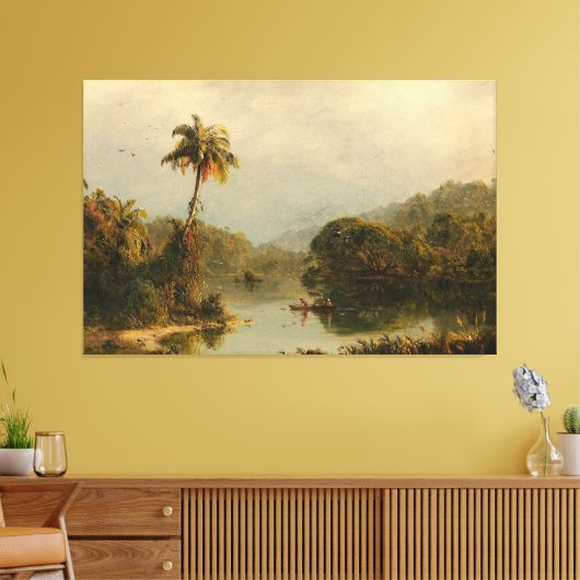 FREDERIC EDWIN CHURCH - TROPISCH LANDSCHAP - 1855 CANVAS AFDRUK (Insitu (Woonkamer))