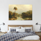 FREDERIC EDWIN CHURCH - TROPISCH LANDSCHAP - 1855 CANVAS AFDRUK (Insitu (Slaapkamer))